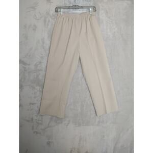 Alfred Dunner Petite Women's Pants Beige/Tan Sz 10P Pockets Elastic Waist